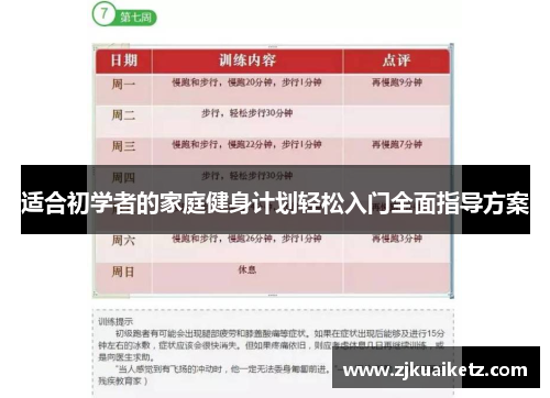 适合初学者的家庭健身计划轻松入门全面指导方案